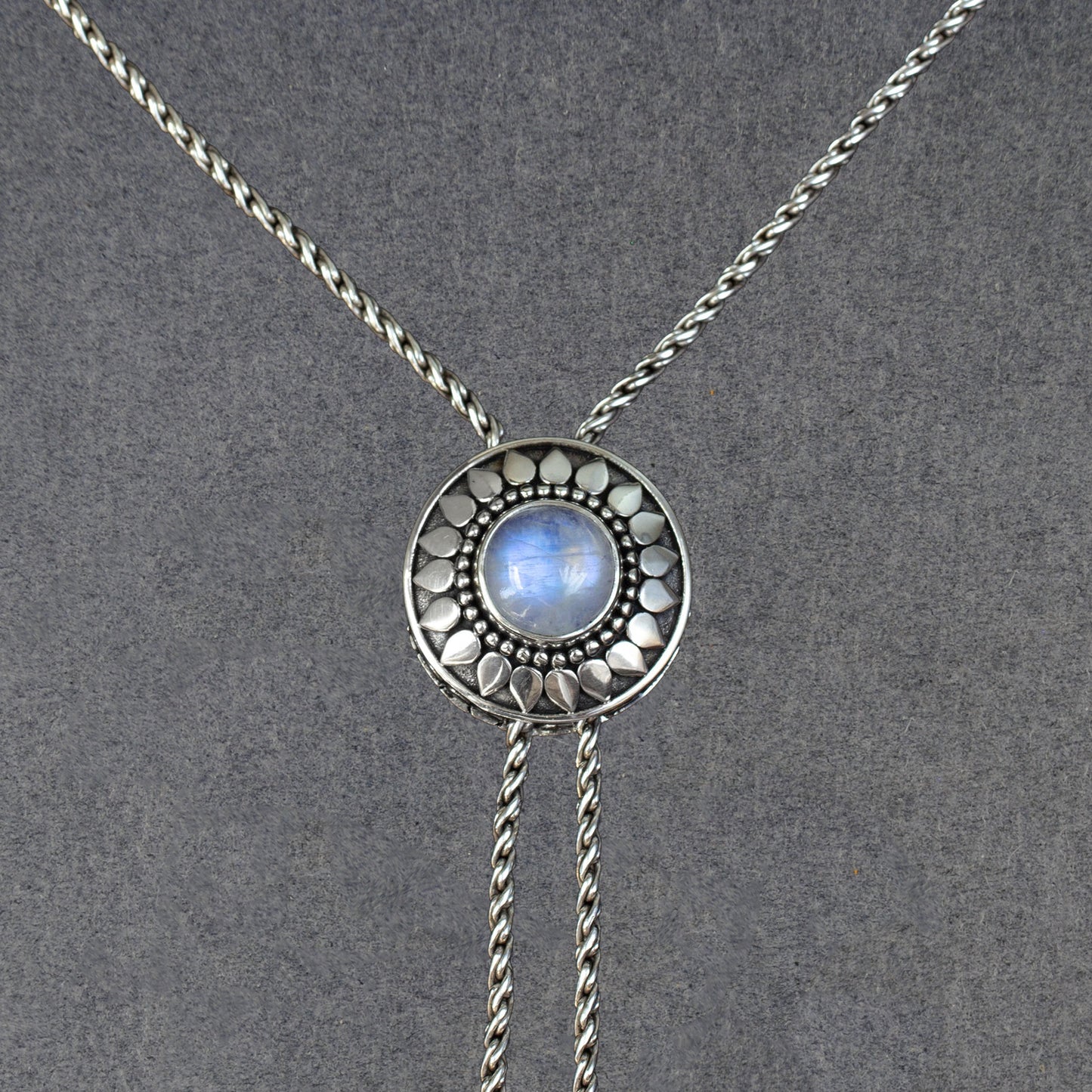 Sunshine Moonstone Bolo Necklace