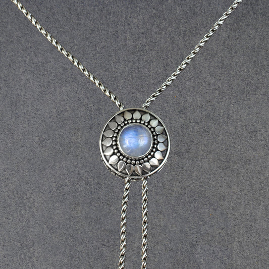 Sunshine Moonstone Bolo Necklace