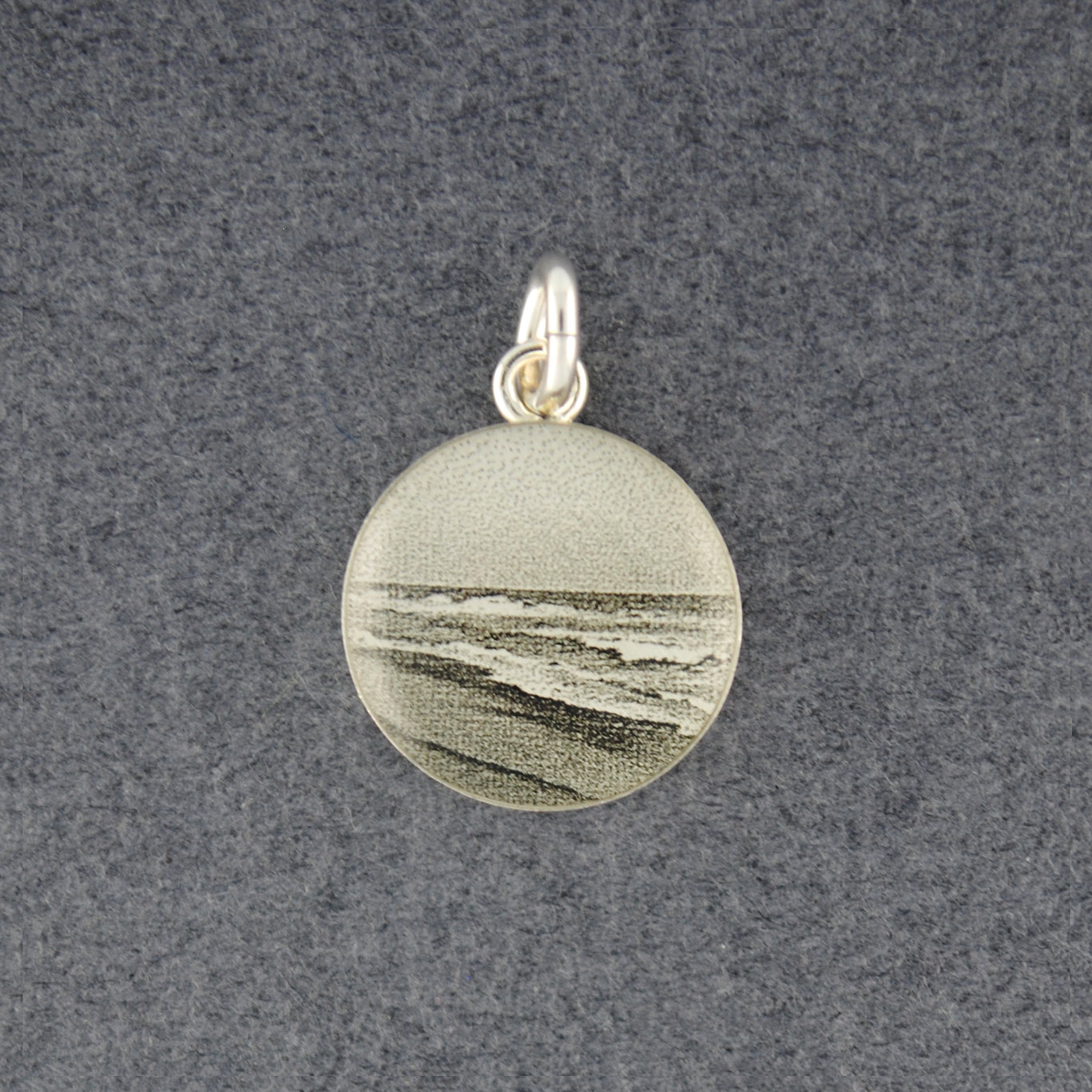 Sterling Silver Waves Picture Pendant